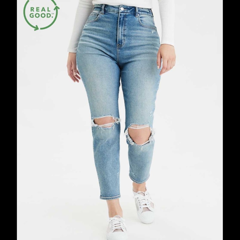 American Eagle curvy mom jean stretch 14 xlong